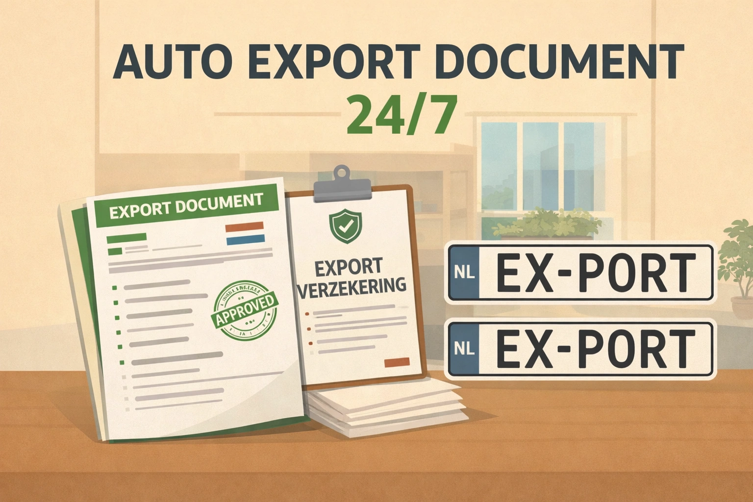 Auto export papieren Delden – officieel RDW exportdocument, exportverzekering en exportkentekenplaten bij het RDW erkend export kantoor voor de regio Delden