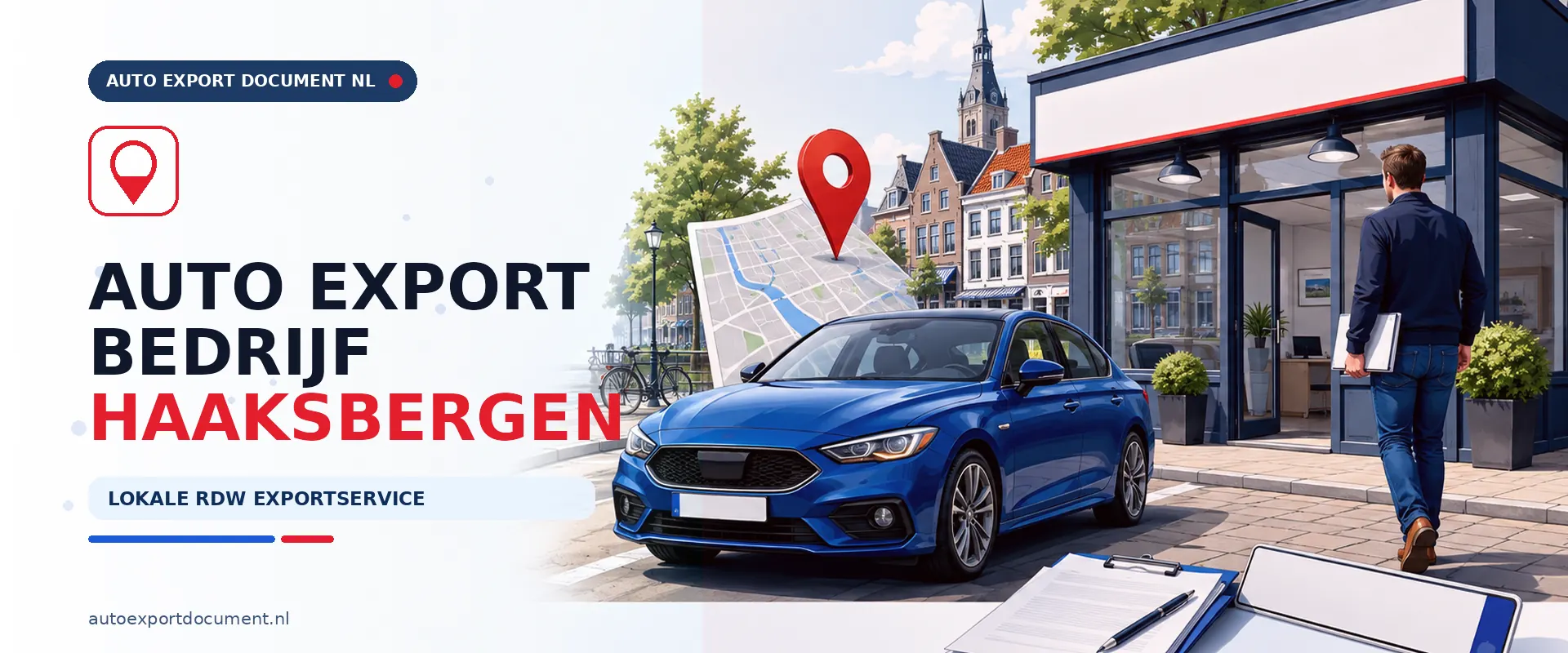 Auto export bedrijf Haaksbergen – banner van Auto Export Document, RDW erkend exportkantoor voor auto export papieren en exportverzekering vanuit Haaksbergen