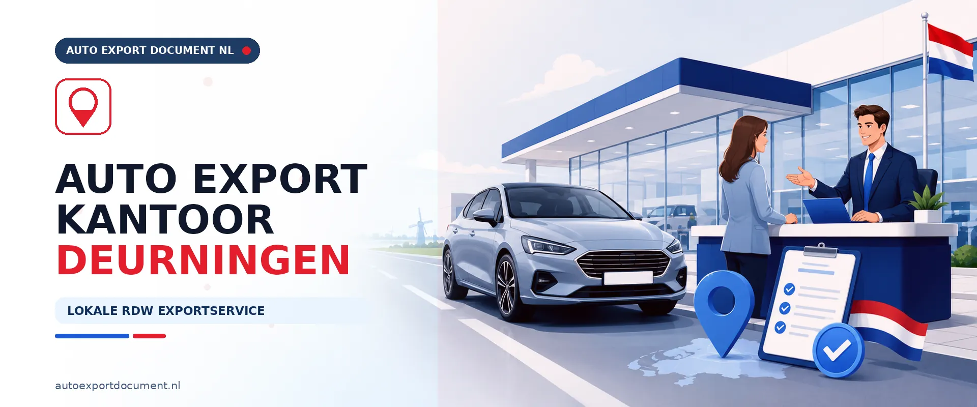 Auto export kantoor Deurningen – banner van Auto Export Document, RDW erkend exportkantoor voor auto export papieren vanuit Deurningen