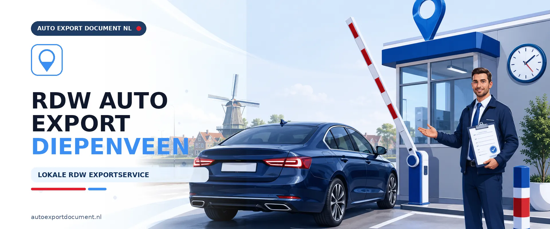 Auto export Diepenveen RDW – banner van Auto Export Document, RDW erkend exportkantoor voor exportdocument en exportverzekering voor auto's uit Diepenveen