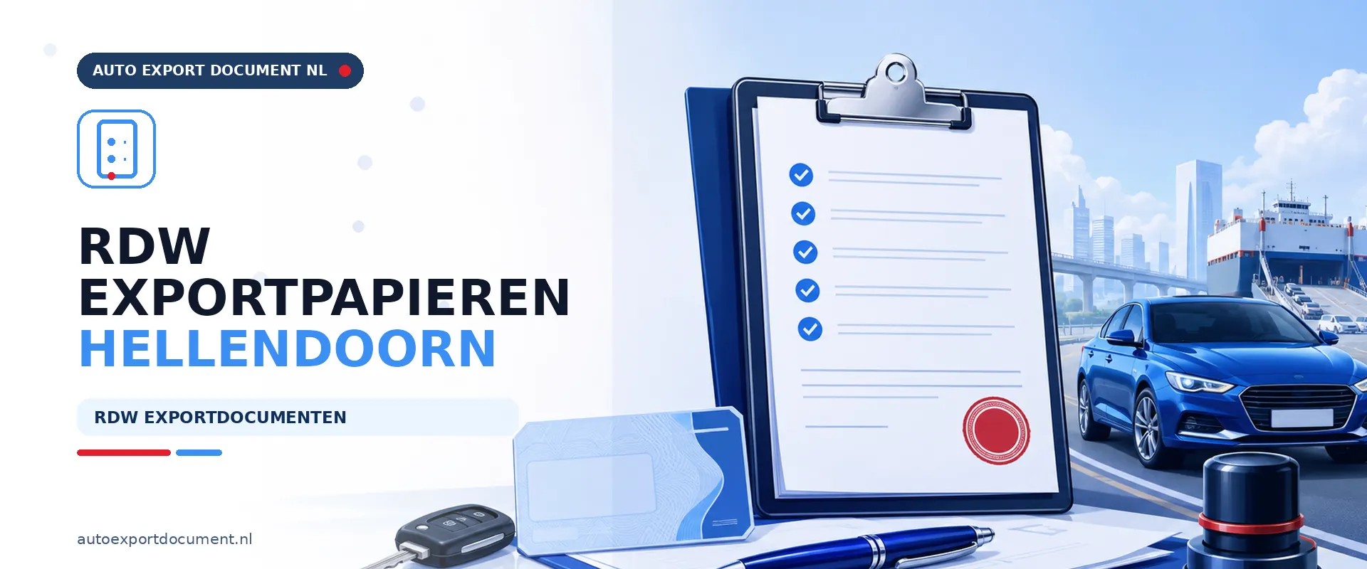 Auto export RDW papieren Hellendoorn – banner van Auto Export Document voor exportdocument en exportverzekering voor auto's uit Hellendoorn