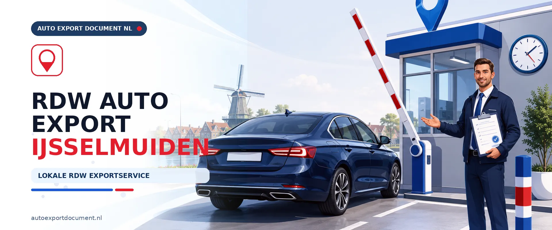RDW auto export IJsselmuiden – banner van Auto Export Document, lokale RDW exportservice voor exportdocument en exportkentekens voor auto's uit IJsselmuiden
