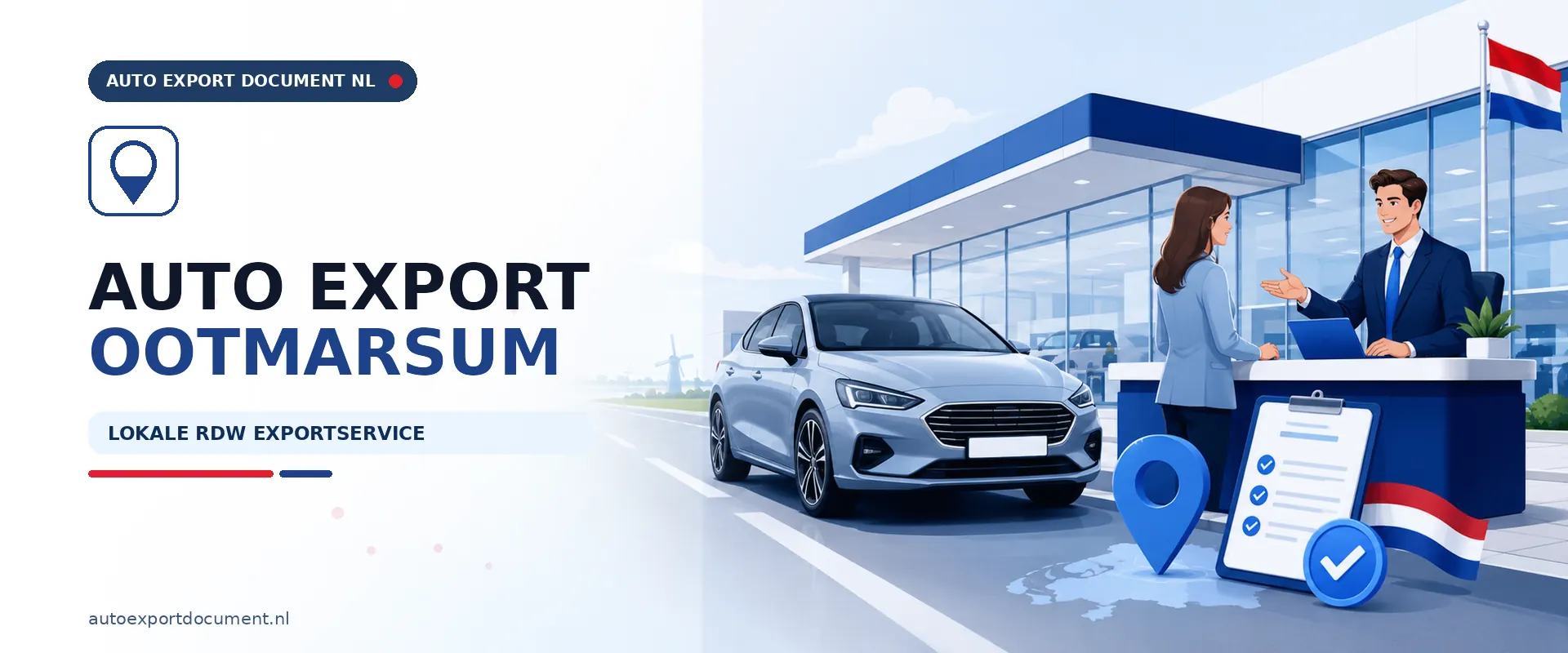 Auto exporteren Ootmarsum – banner van Auto Export Document, lokale RDW exportservice voor exportdocument en exportverzekering voor auto's uit Ootmarsum